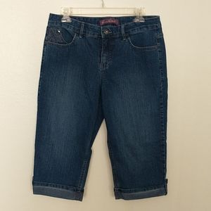 (P7) Gloria Vanderbilt Denim Capris Sz 8